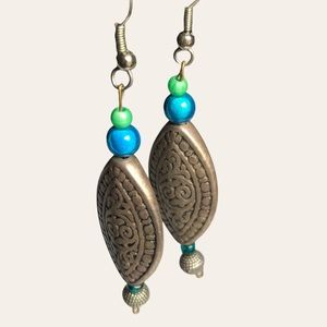 Lightweight Silver Tone Tribal-style Earrings